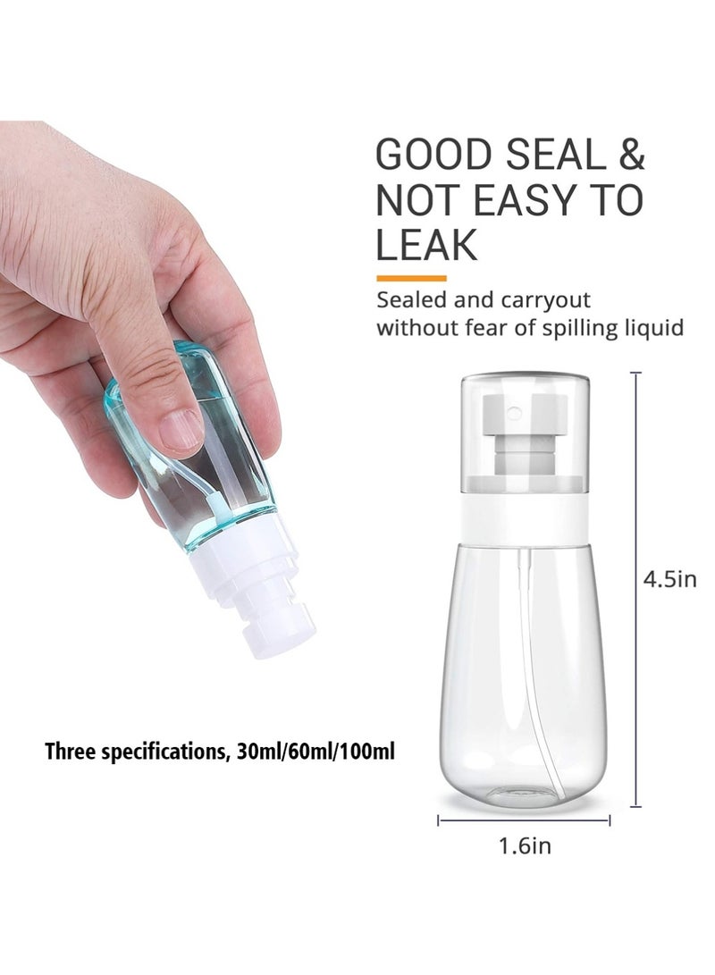 YOUGE 3Pcs Small Spray Bottle,(30ml+60ml+100ml) Mini Spray Bottles, Empty Travel Spray Bottle, Fine Mist Plastic Spray Bottles (Clear+Green+Pink) - Image 3
